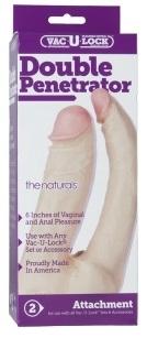 Vac U Lock Attachment Natural Double Penetrator - Just for you desires