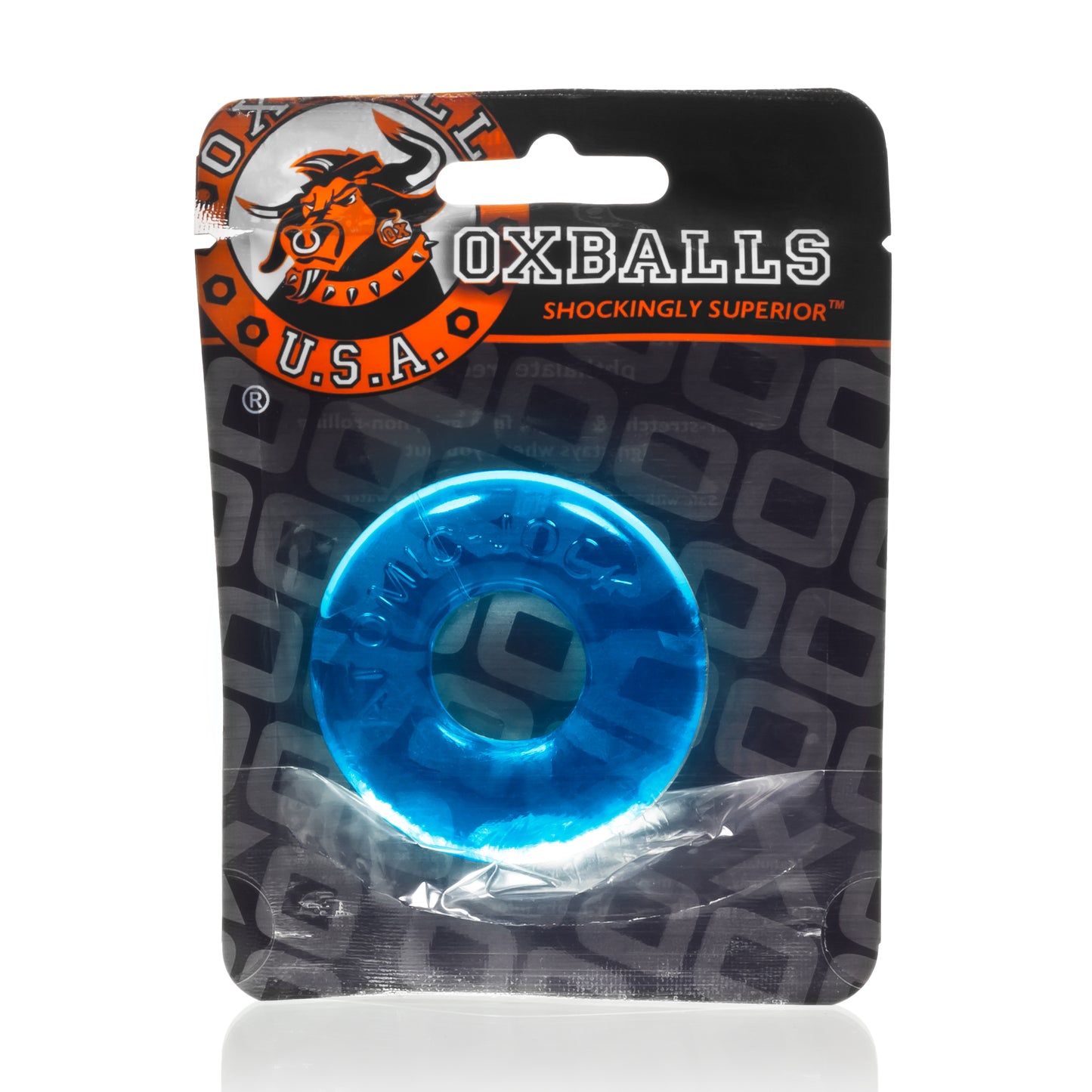 Oxballs Do Nut 2 Jelly Cockring W/ Flat Inner Chamber Ice Blue - Just for you desires