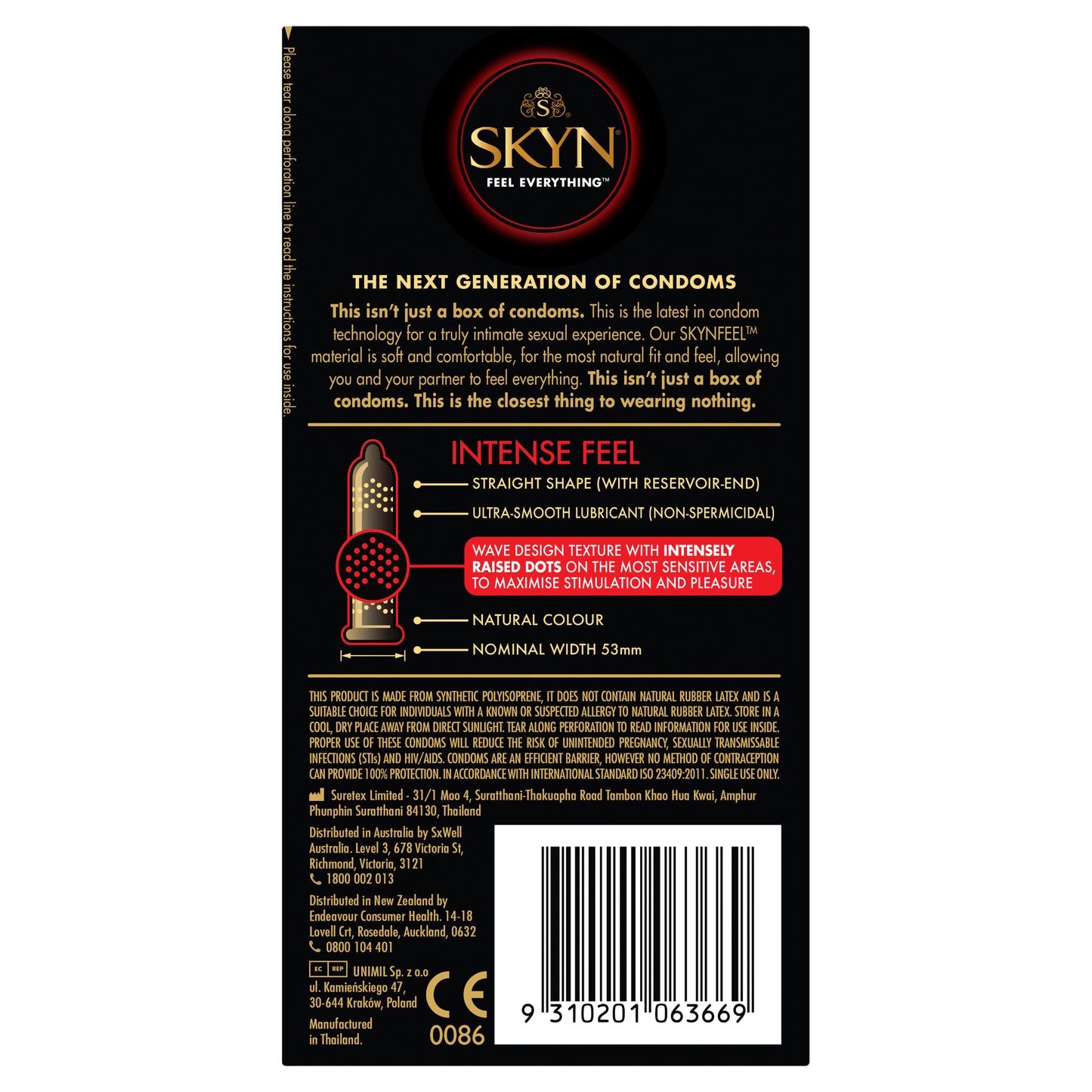 SKYN Intense Feel Condoms 10 Pc - Just for you desires