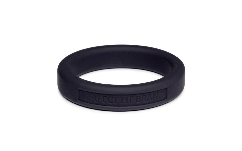 Classic Silicone Medium Stretch Penis Ring 44mm Black - Just for you desires