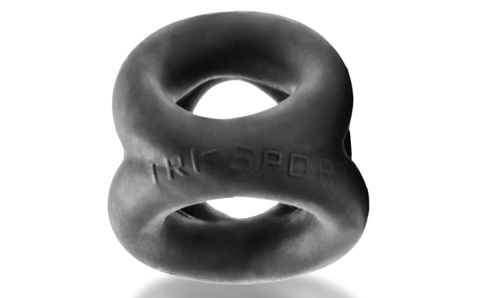 Oxballs Tri Sport 3 Ring 3 Sized Cock & Ball Sling Plus+Silicone™ Special Edition Night - Just for you desires