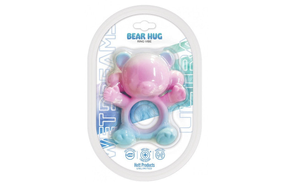 Wet Dreams Ultra 20 Mode USB Silicone Bear Hug Cock Ring - Just for you desires
