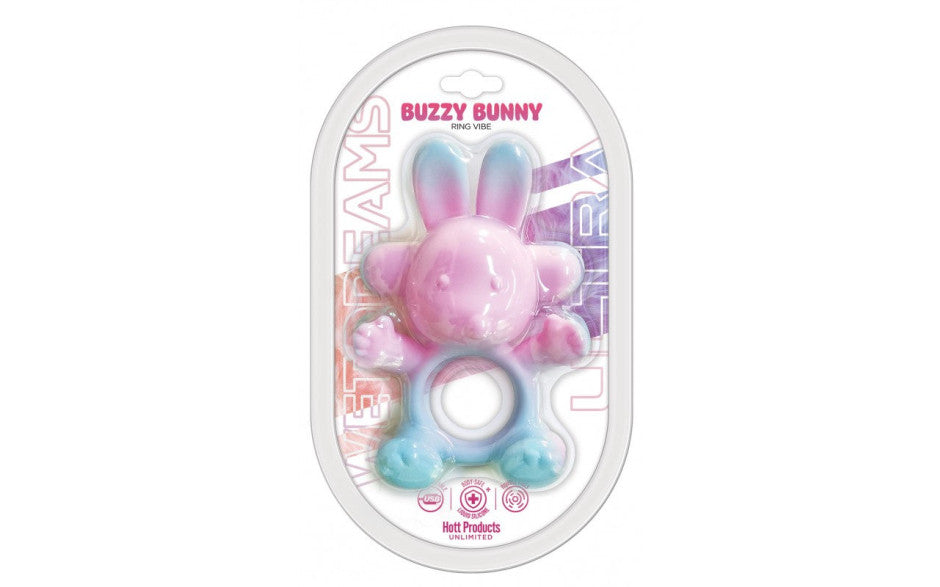 Wet Dreams Ultra 20 Mode USB Silicone Buzzy Bunny Cock Ring - Just for you desires