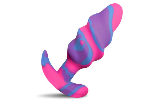 Unicorn Swirl Silicone Butt Plug Medium - Just for you desires