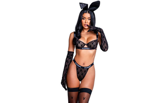 Playboy Noir Lingerie 2 Pc Set Black - Just for you desires