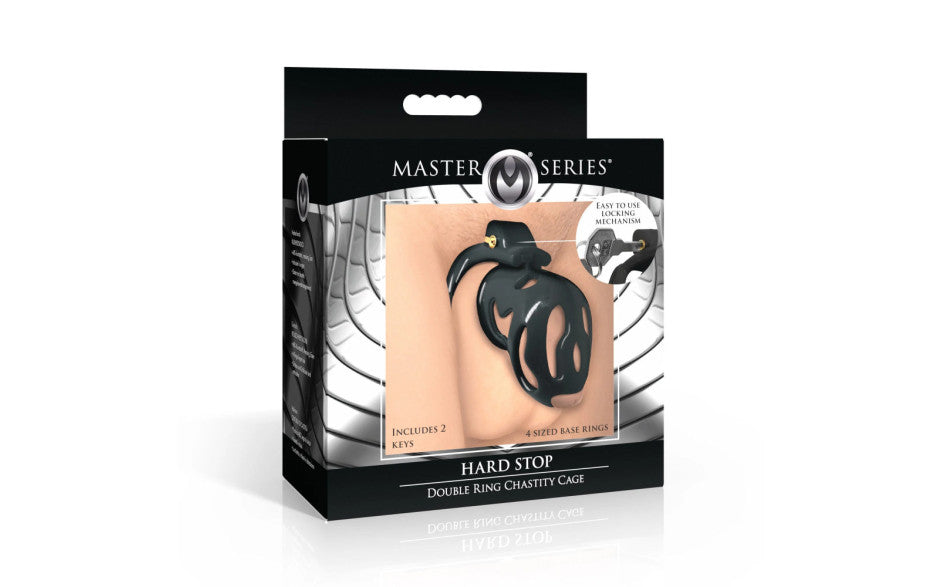 Hard Stop Double Ring Chastity Cage - Just for you desires
