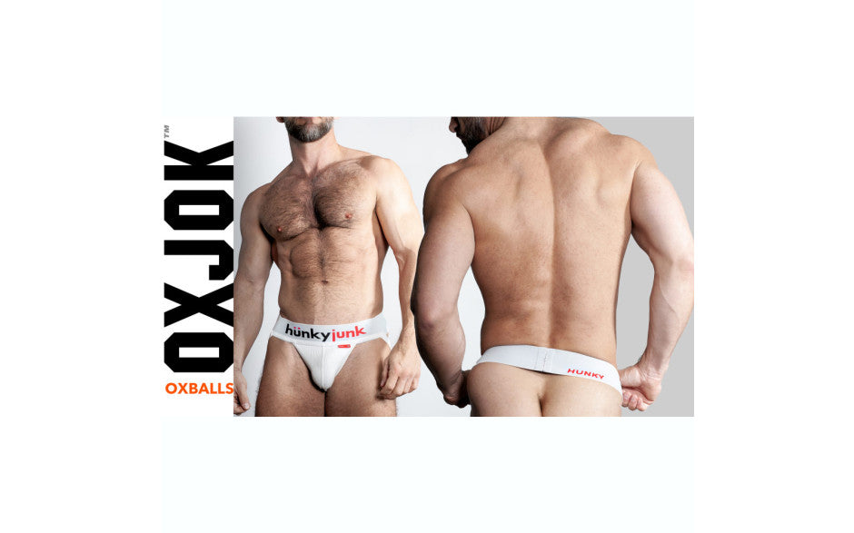 Oxballs Hunker Slider Strap Jock White Snow - Just for you desires
