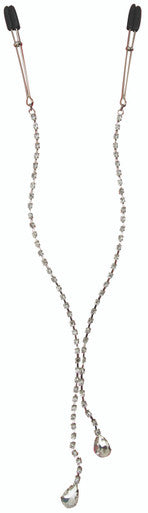 177090 - Sportsheets Nipple Clamps with Teardrop Crystals - Just for you desires