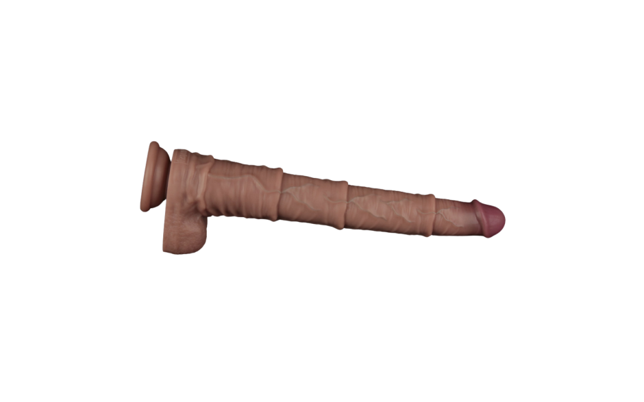 16in Dual Layered Bendable Silicone Cock XXL - Just for you desires