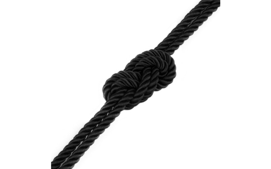 Rebellion Reign Ebony 10m Silky Bondage Rope Black