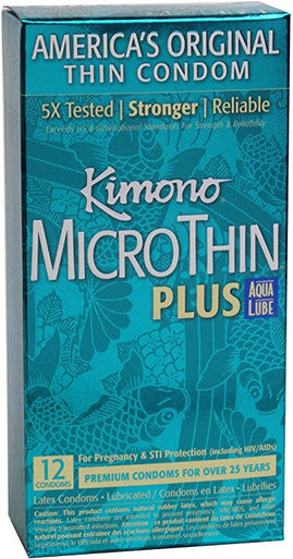 217327 - Kimono Microthin Ultra Lubricated With Aqua Lube - 12 Pack - Just for you desires