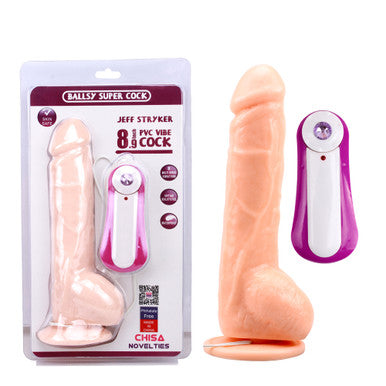 225007 - JeFetish Fantasy Stryker Vibrating Dildo - 8.9 Inch - Just for you desires