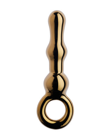230459 - Lucent Aperto Gold Glass Butt Plug - Just for you desires