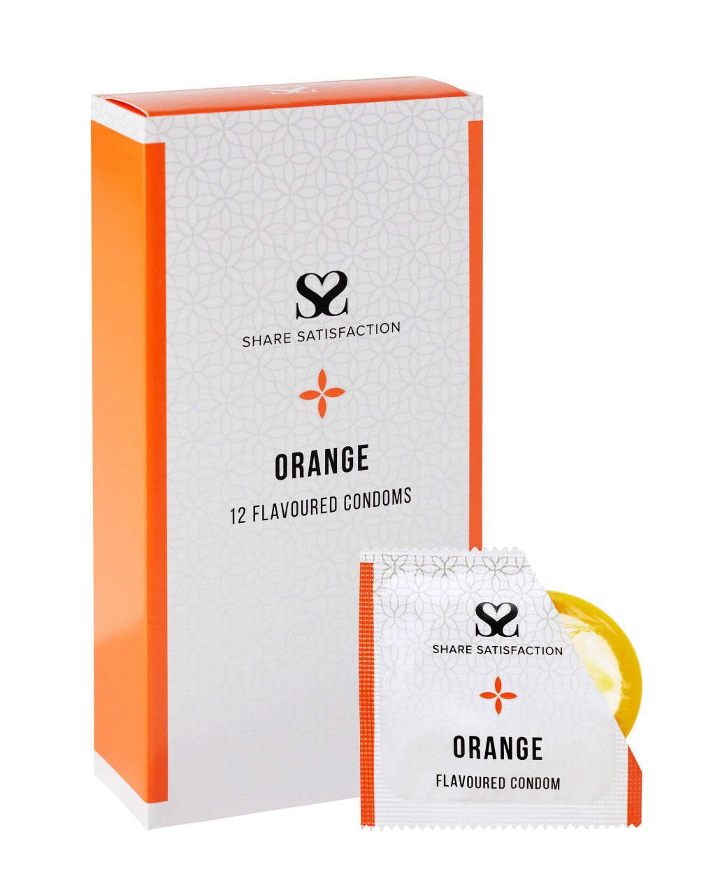 269836 - Share Satisfaction Orange Flavoured Condom 12 Pack - Just for you desires