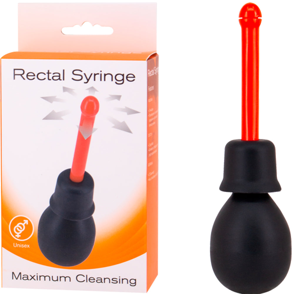 Seven Creations Rectal Syringe Douche - Red Unisex Douche - Just for you desires