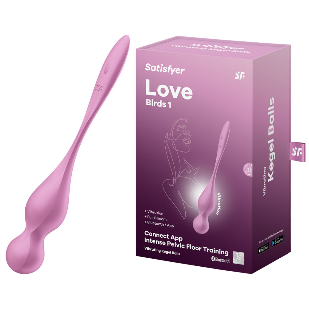 Satisfyer Love Birds 1 - Pink - Pink USB Rechargeable Pelvic Floor Trainer with App Control - Just for you desires