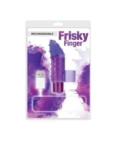 Power Bullet Rechargeable Frisky Finger Massager Purple - Just for you desires