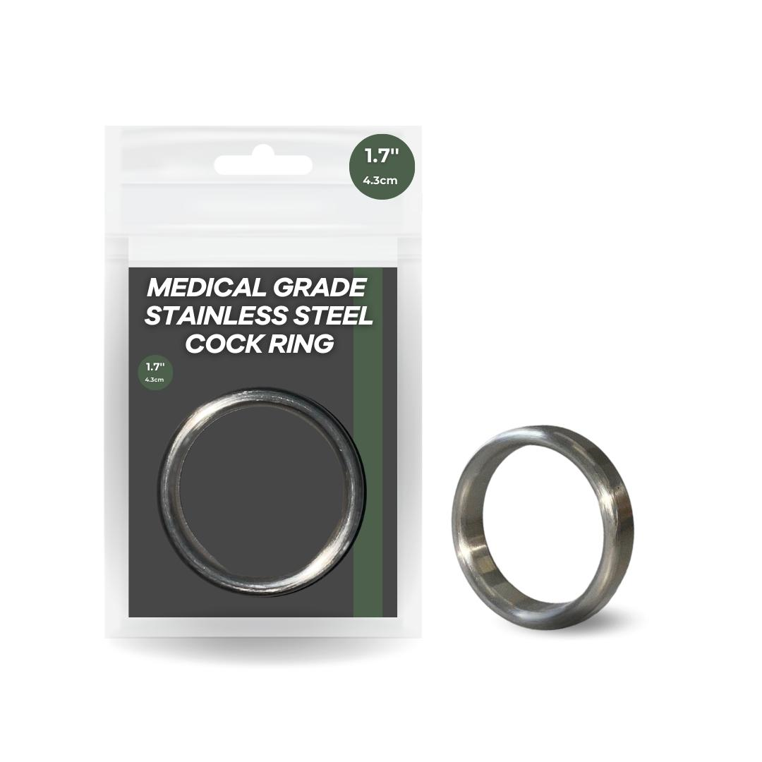 1.7"" Medical Grade Stainless Steel Cock Rings - Just for you desires