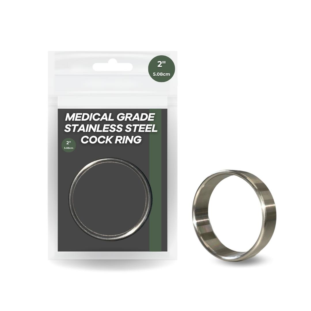 2"" Medical Grade Stainless Steel Cock Rings - Just for you desires
