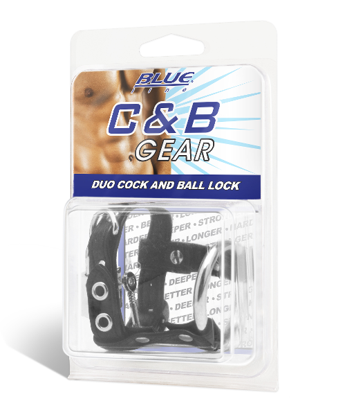 Blue Line Duo Cock And Ball Lock - Just for you desires