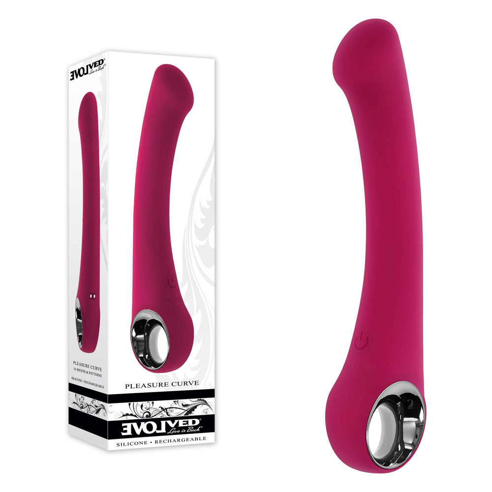 Evolved PLEASURE CURVE - Pink 19 cm USB Rechargeable Vibrator - Just for you desires
