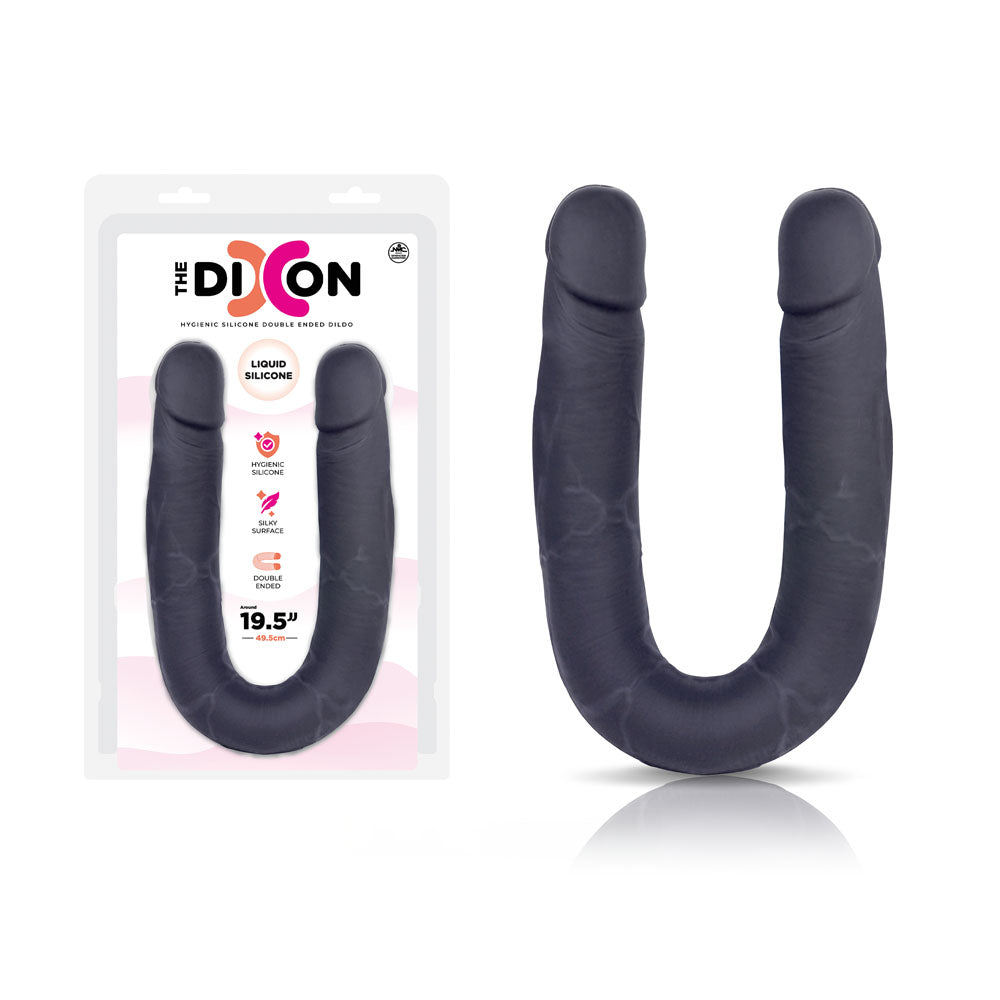 The Dixon - Black - Black 50 cm Silicone Double Dong - Just for you desires