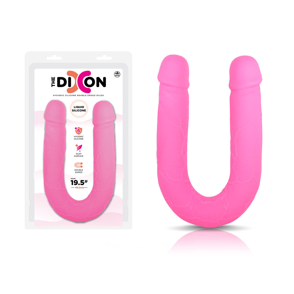 The Dixon - Pink - Pink 50 cm Silicone Double Dong - Just for you desires
