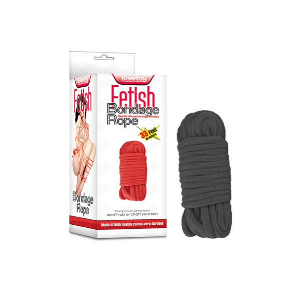 Fetish Bondage Rope - Black - 10 m Length - Just for you desires