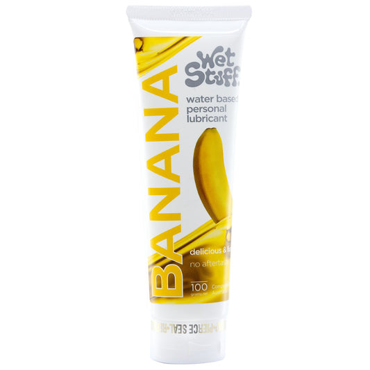 Wet Stuff Banana - 100g Tube - Banana Flavoured Water Based Lubricant - 100 gram Tube - Just for you desires