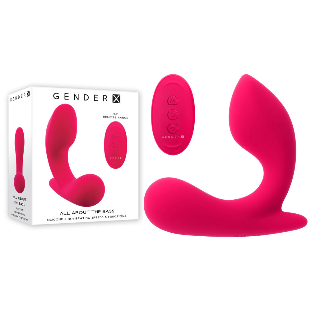 Gender X ALL ABOUT THE BASS - Pink USB Rechargeable Wearable Vibrator with Wireless Remote - Just for you desires
