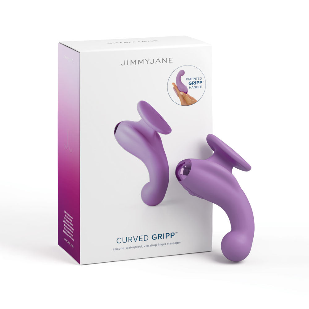 JimmyJane Curved Gripp - Purple USB Rechargeable Finger Stimulator - Just for you desires