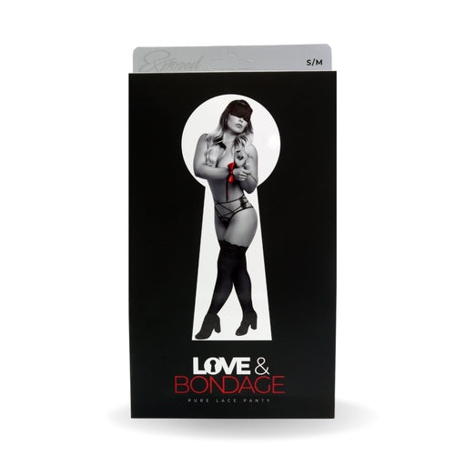 Bondage Set Lace Panty S/M Black - Just for you desires