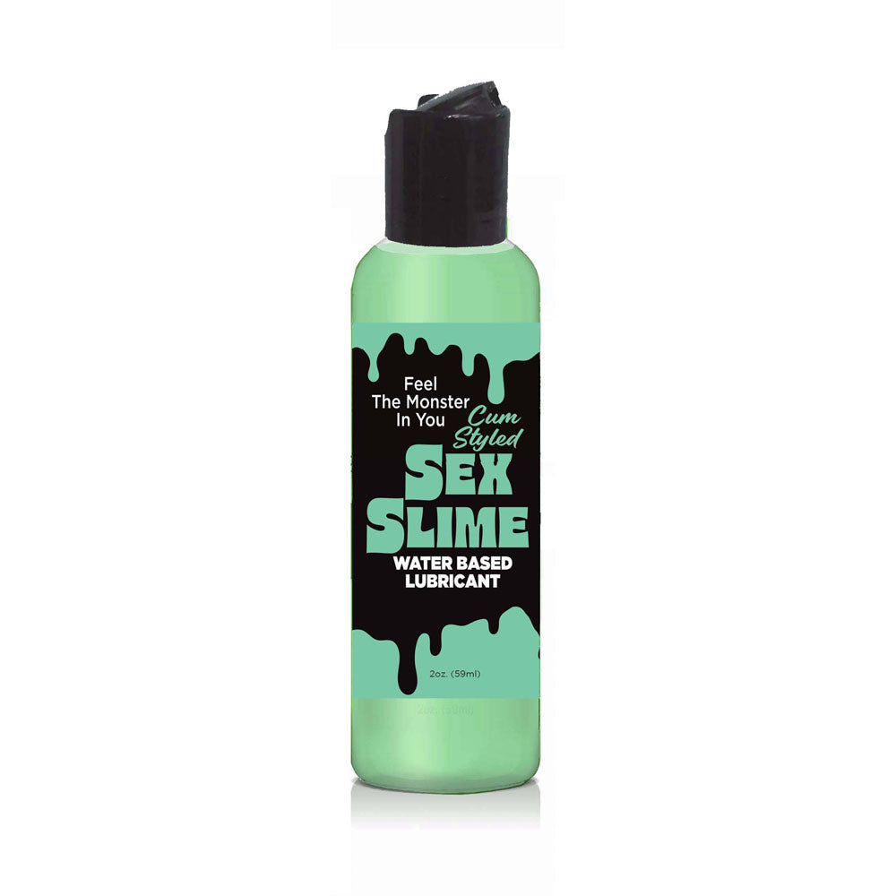 Sex Slime Cum Style Creature Lube - Green 60 ml - Green Cum Style Water Based Lubricant - 60 ml Bottle - Just for you desires