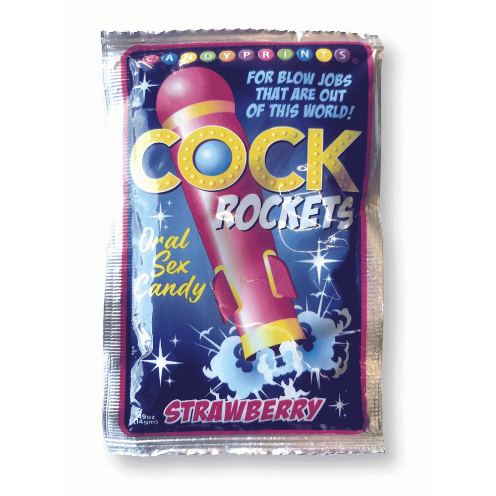 Cock Rockets - Strawberry - Strawberry Flavoured Oral Sex Candy - 15 grams - Just for you desires