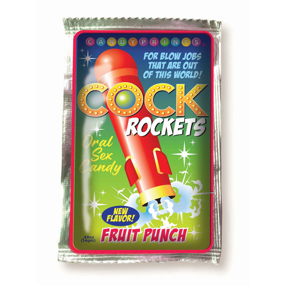 Cock Rockets - Fruit Punch - Fruit Punch Flavoured Oral Sex Candy - 15 grams - Just for you desires