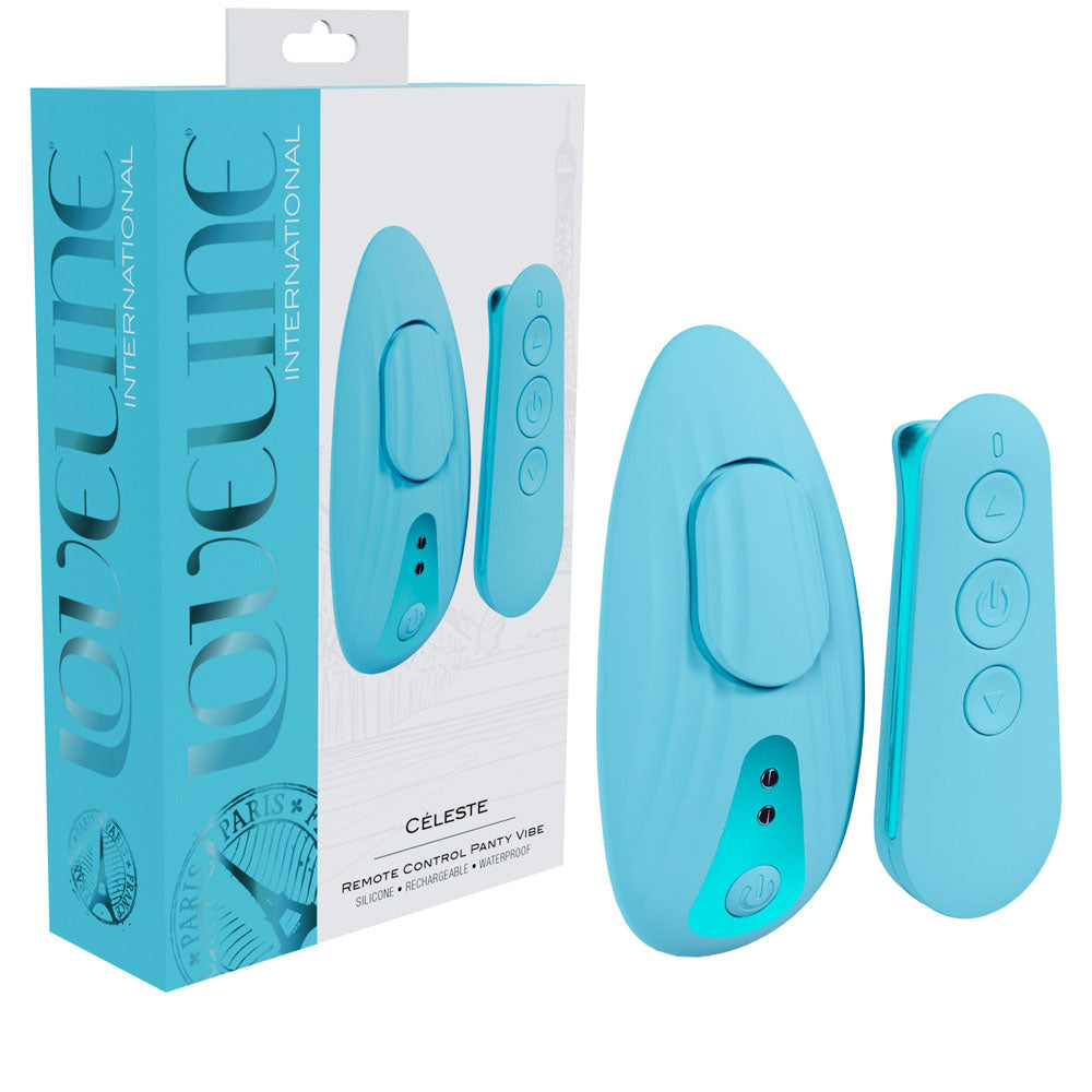 LOVELINE Celeste - Blue - Blue USB Rechargeable Panty Vibrator with Wireless Remote - Just for you desires