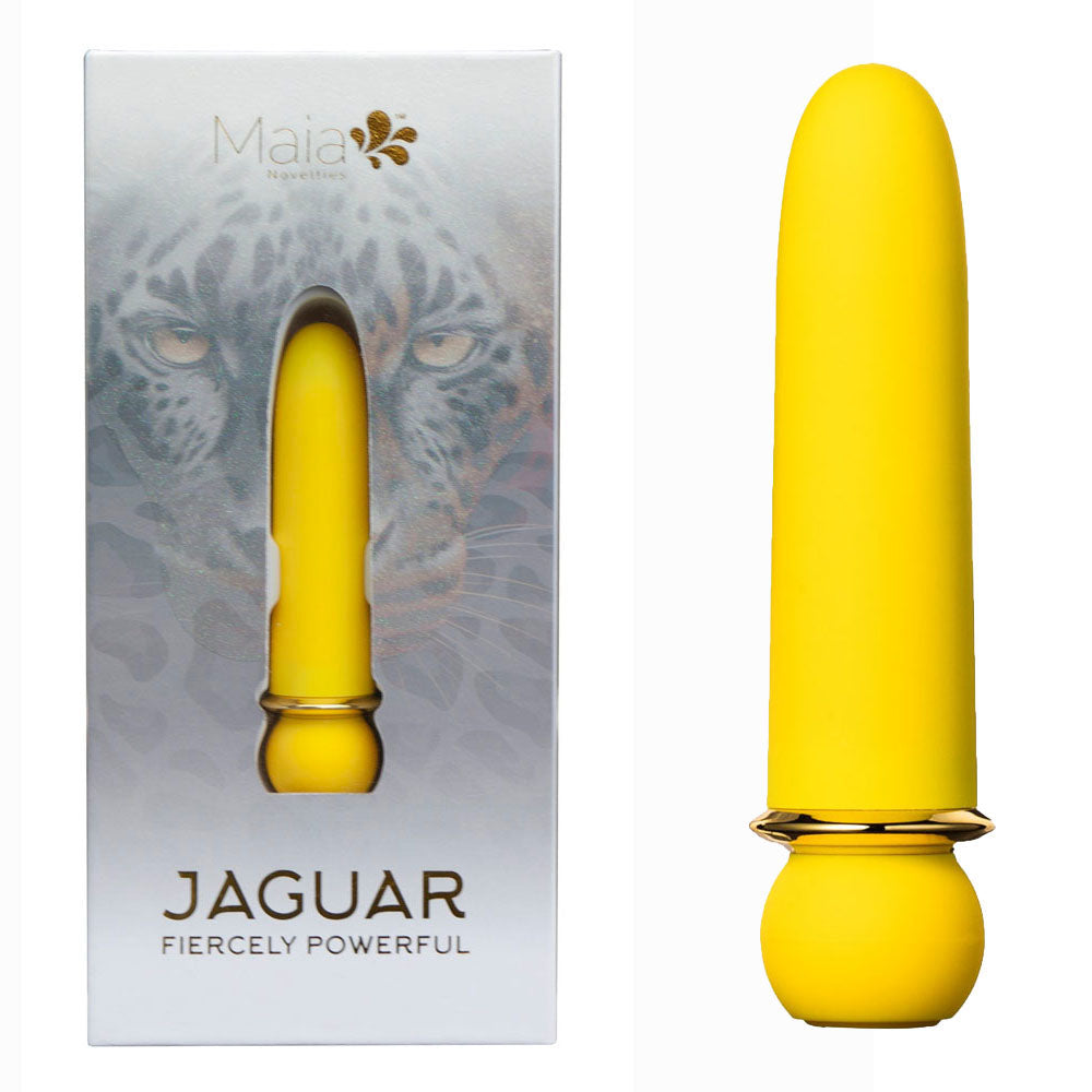 Maia JAGUAR - Yellow - Yellow 10.1 cm USB Rechargeable Bullet - Just for you desires