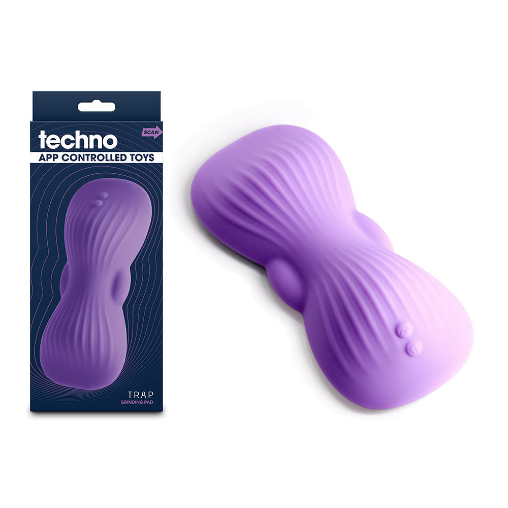 Techno - Trap - Purple - Purple USB Rechargeable Vibrating Grind Pad with App Control - Just for you desires