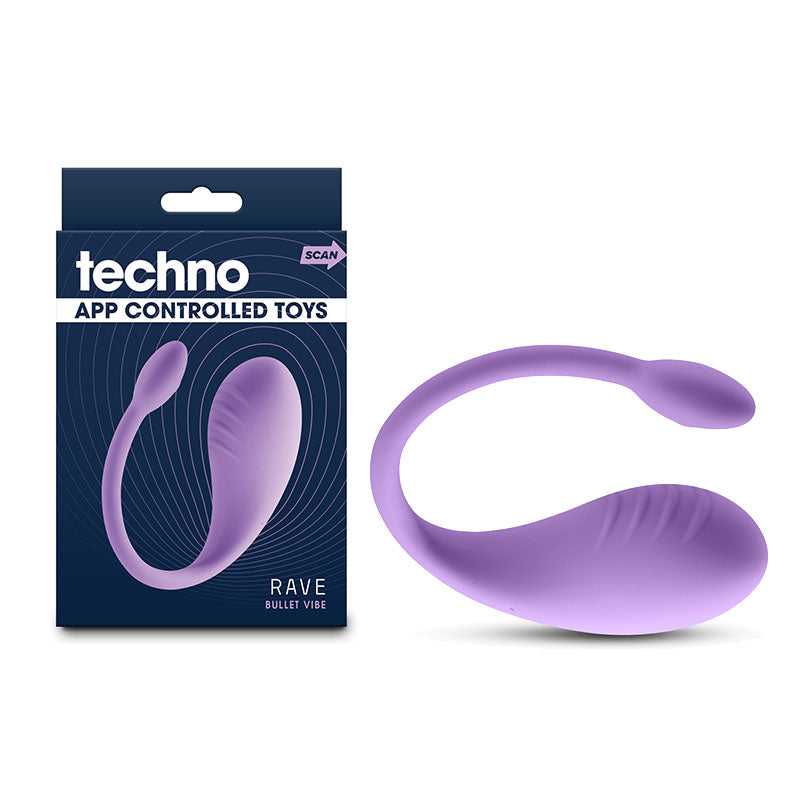 Techno - Rave - Purple - Purple USB Rechargeable Vibrator with App Control - Just for you desires