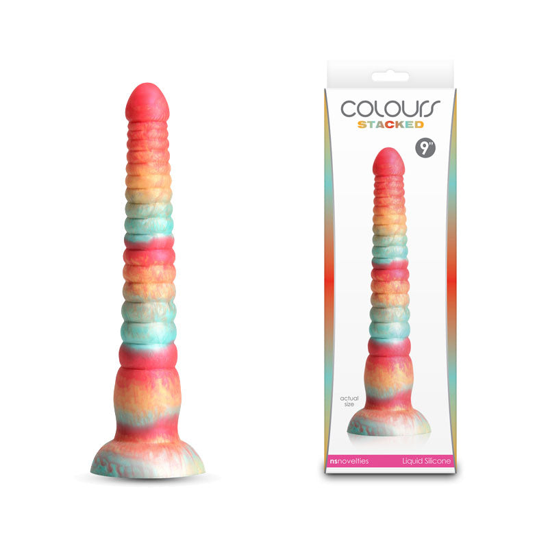 Colours Stacked - 9'' Dildo - Red/Gold - Red/Gold 23 cm Fantasy Dildo - Just for you desires