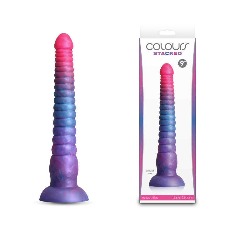 Colours Stacked - 9'' Dildo - Pink/Blue - Pink/Blue 23 cm Fantasy Dildo - Just for you desires