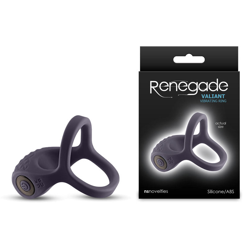 Renegade Valiant - Grey - Grey USB Rechargeable Cock Ring - Just for you desires