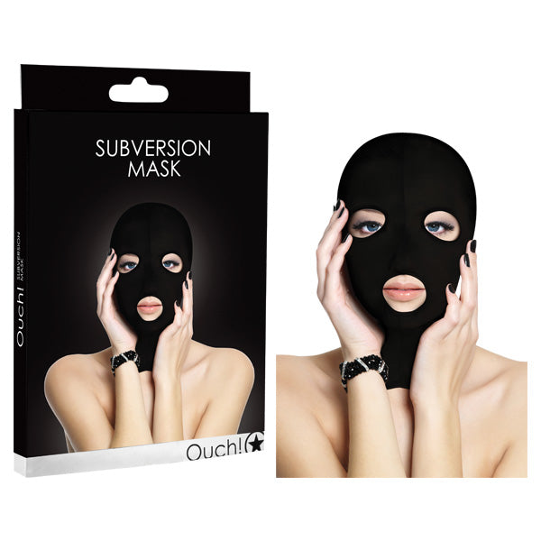 Ouch Subversion Mask - Black Hood Mask - Just for you desires