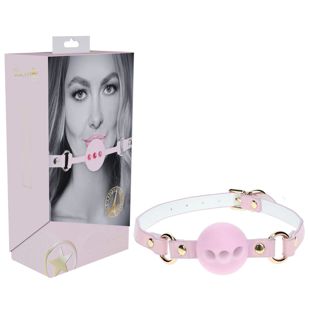 Ouch! Paris Collection Silicone Ball Gag Pink - Just for you desires