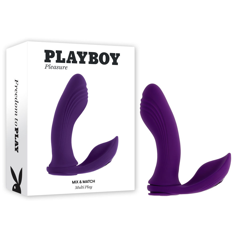 Playboy Pleasure MIX & MATCH - Purple USB Rechargeable with C-Ring Attachment - Just for you desires