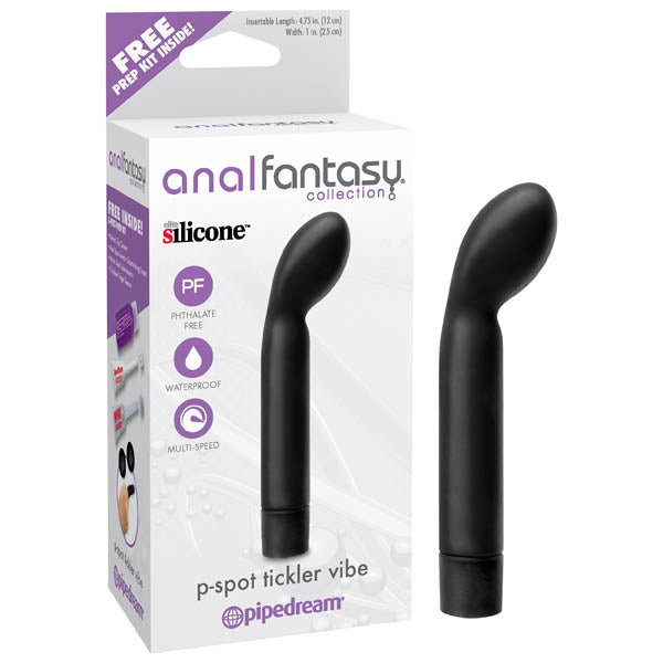 Anal Fantasy Collection P-spot Tickler Vibe - Black 12 cm (4.75'') Prostate Vibrator - Just for you desires
