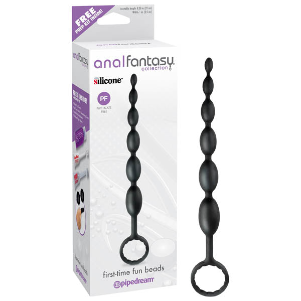 Anal Fantasy Collection First-Time Fun Beads - Black 21 cm (8.25'') Anal Beads - Just for you desires