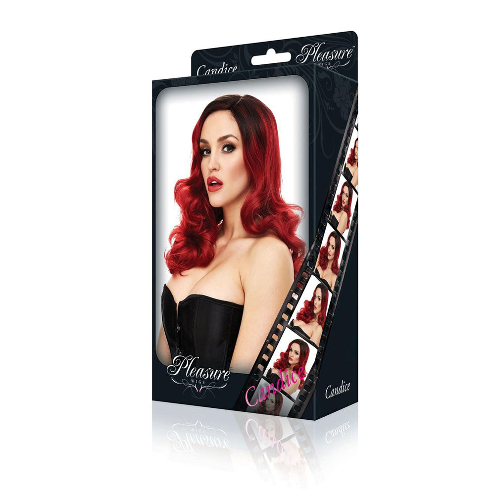 PLEASURE WIGS Candice - Red/Black - Red/Black Wig - Just for you desires