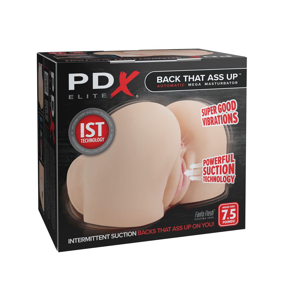 PDX Elite Back That Ass Up - Flesh - Flesh USB Rechargeable Auto Mega Masturbator - Just for you desires