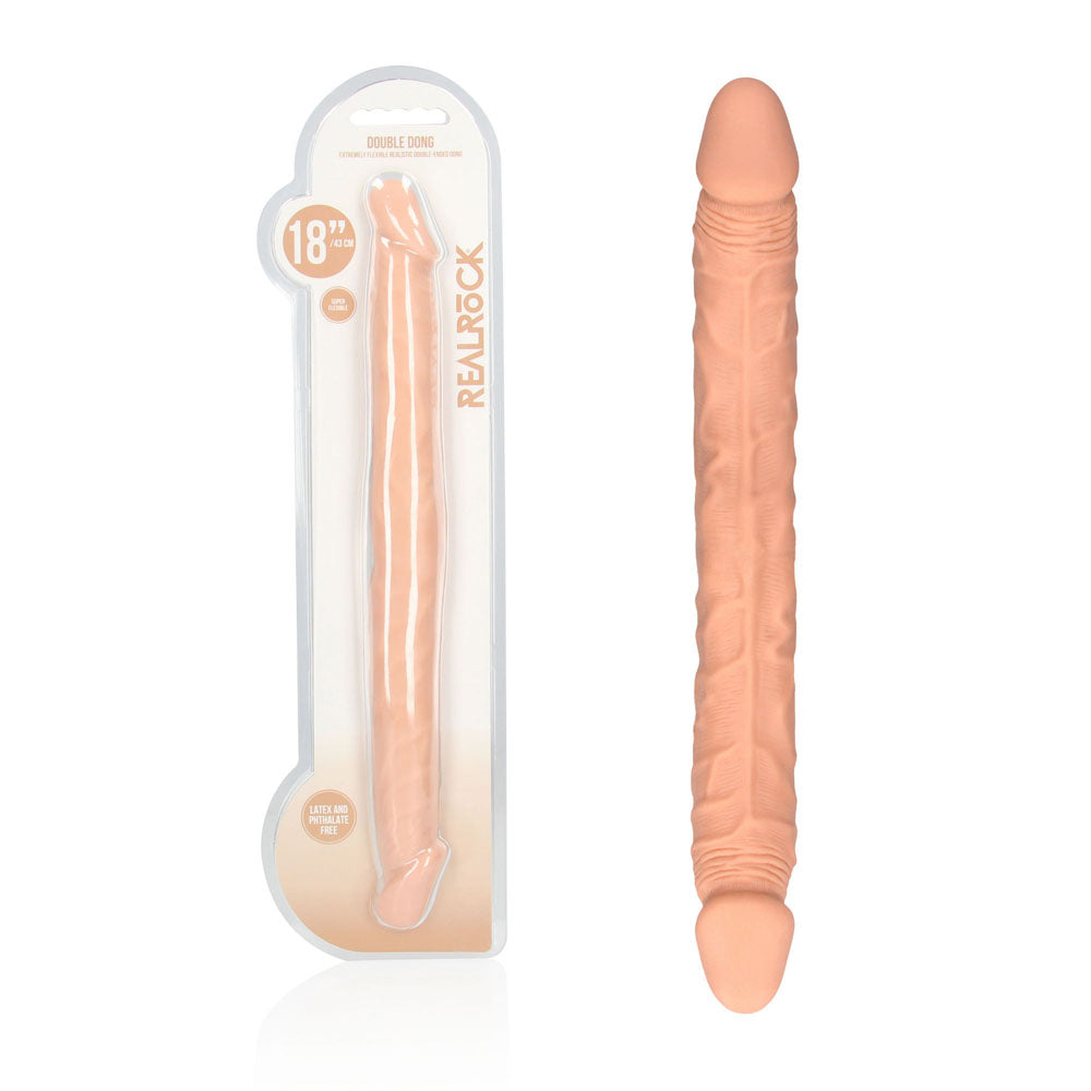 REALROCK 18'' Double Dildo - Flesh 46 cm Double Dong - Just for you desires
